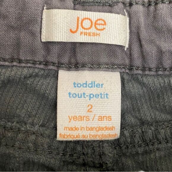 joe FRESH | 3/$15 Gray Baby Velvet Like Pants - Picture 4 of 4